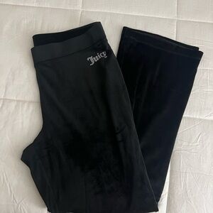Juicy Couture Black Velvet straight pants